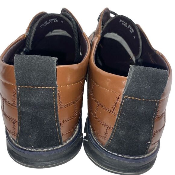 GATSBY Men’s Sz 15 AA Black Suede Brown Leather Oxford Orthopedic Loafer Shoes - Picture 5 of 8